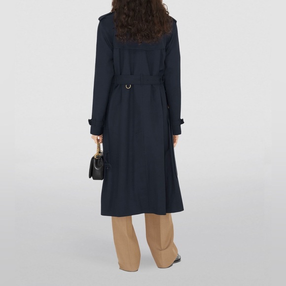 BURBERRY Twill Chain-Link Button Trench Coat - Picture 3 of 14